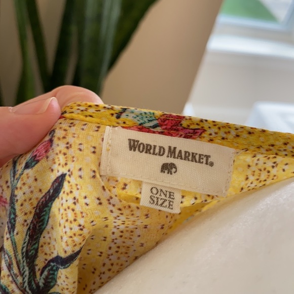 World Market Cotton Floral Kimono One Size - Picture 7 of 8